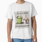 Matcha vs Coffee Funny Tea Debate Tee Healthy Lifestyle Choice White