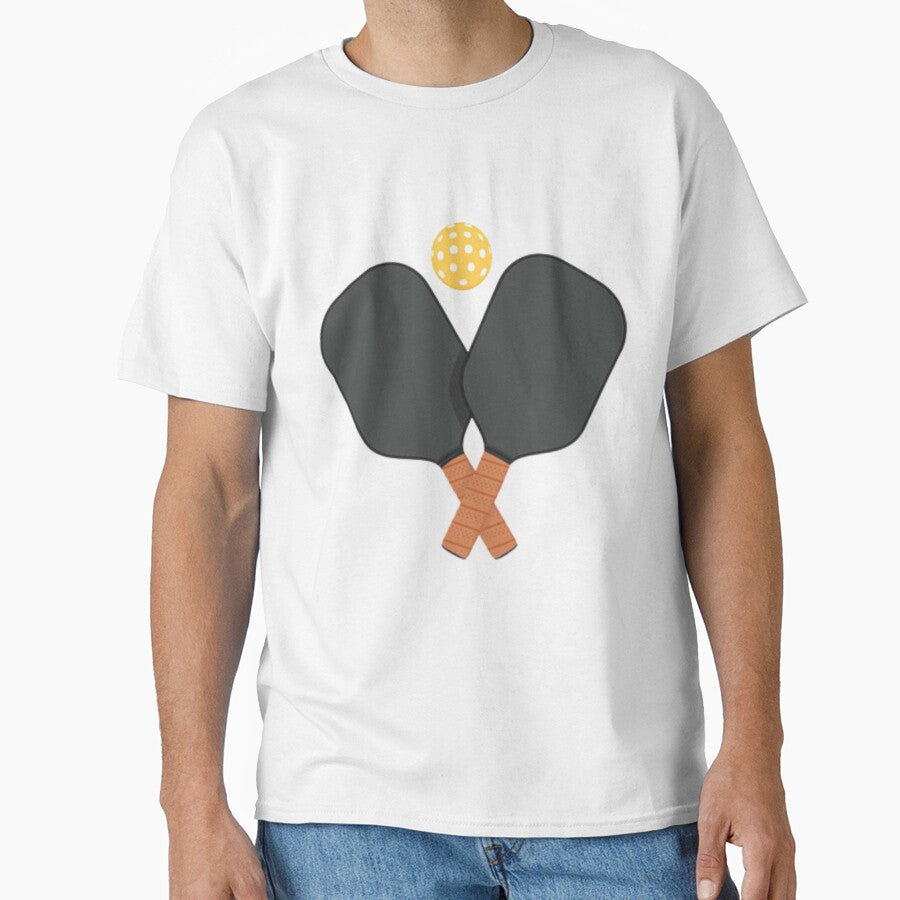 Pickleball Evolution Classic Sport Lifestyle Graphic T-Shirt White