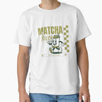 Retro Matcha Latte Lover Tee Vintage Café Style Graphic Shirt White