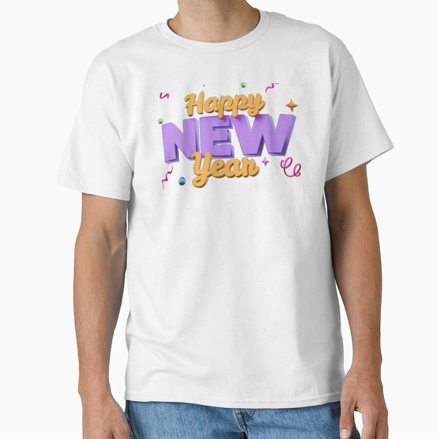 2024 Happy New Year Tee – Festive Christmas Seasonal Clothing White