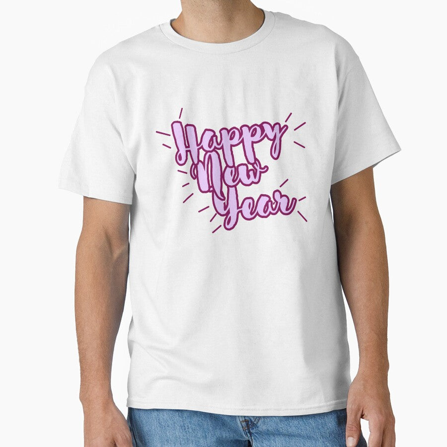 Happy New Year Event Tee – Standard Festive Season Clothing White