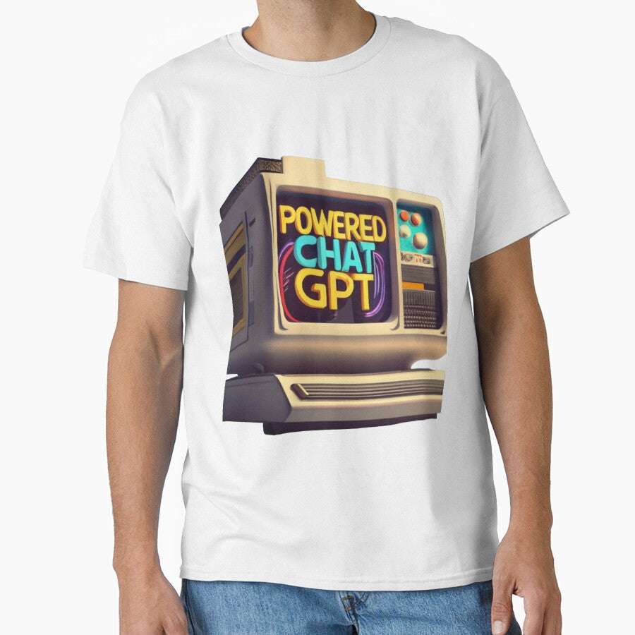 Retro PC ChatGPT Artificial Intelligence Shirt | Vintage Computer Tee White