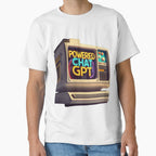Retro PC ChatGPT Artificial Intelligence Shirt | Vintage Computer Tee White