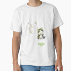Kawaii Matcha Cat Graphic Tee Cute Green Tea Aesthetic Gift White