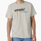 Amazin Prime Lifestyle Tee - Funny Subscription Member Shirt Creme