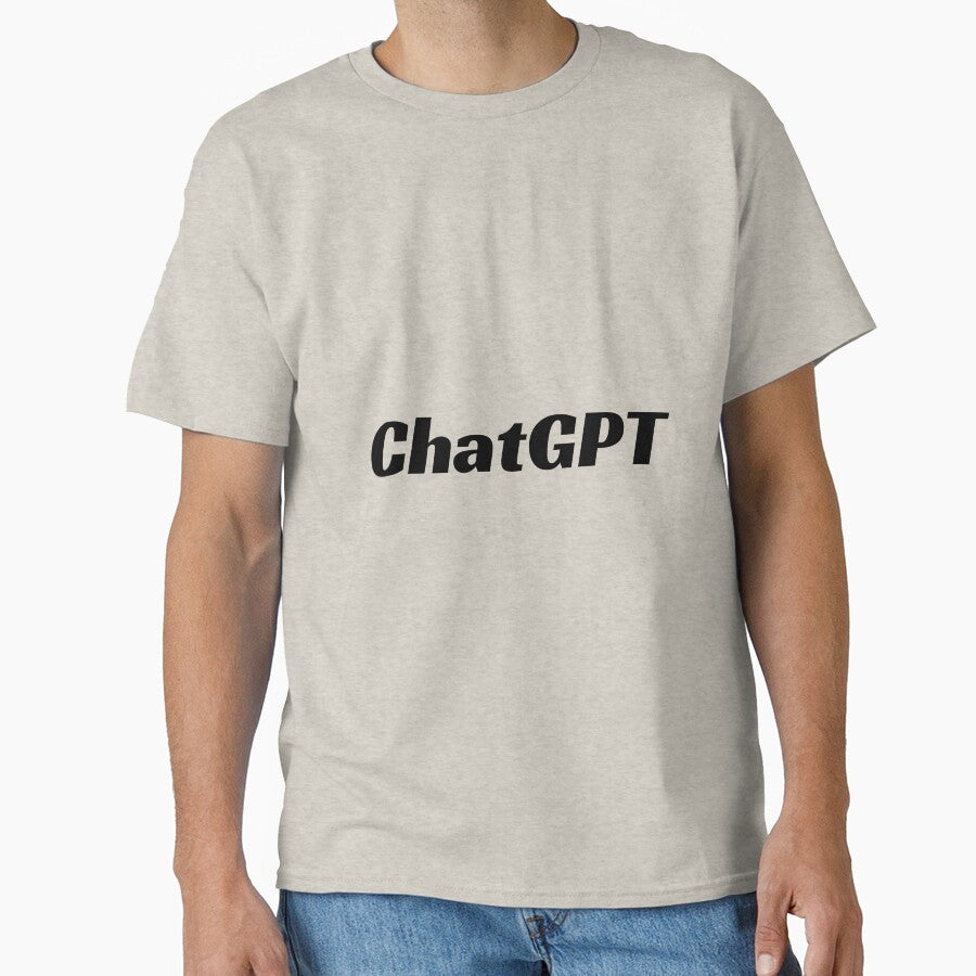 Official ChatGPT Logo Classic T-Shirt | Premium AI Tech Graphic Tee Creme