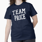 Team Price Surname Pride Tee | Family Reunion Custom Member Shirt Navy Blue
