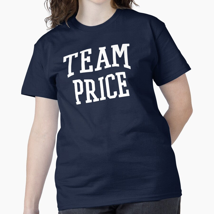 Team Price Surname Pride Tee | Family Reunion Custom Member Shirt Navy Blue
