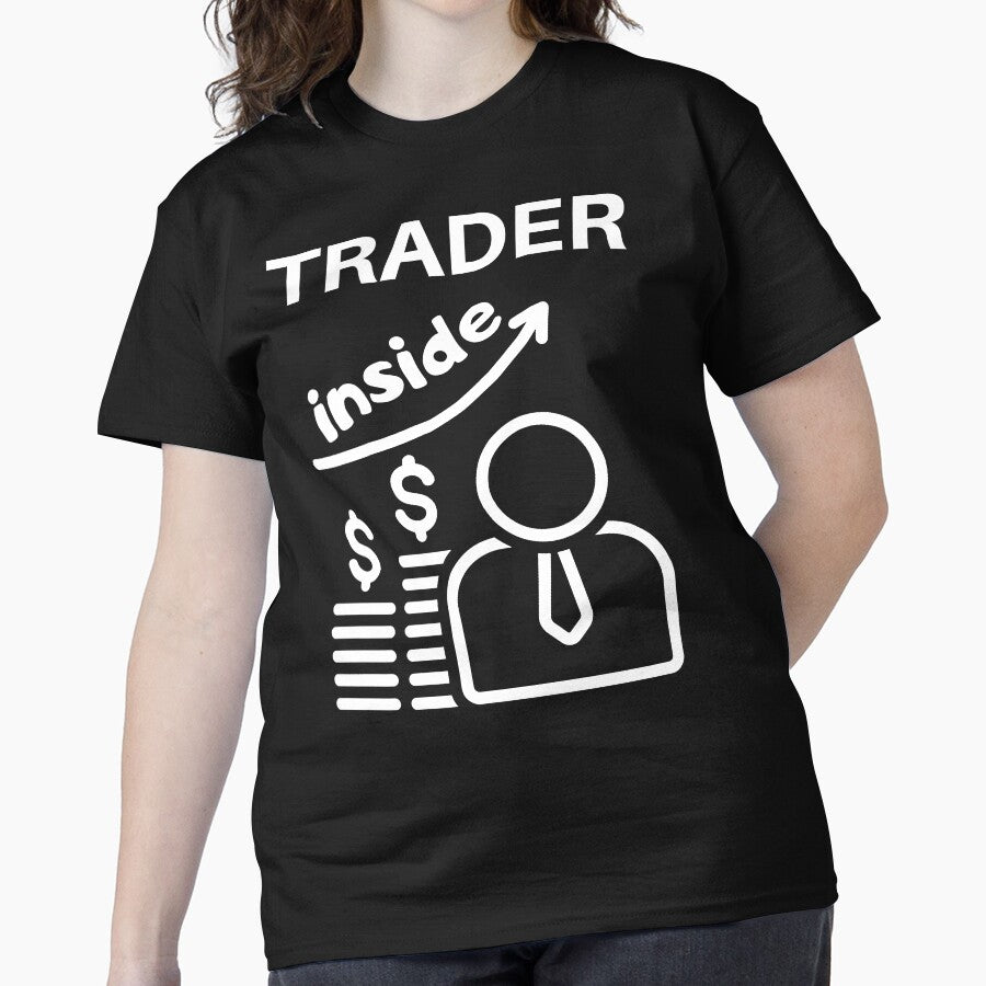 Trader Inside Financial Market Professional Day Trading Tee Black