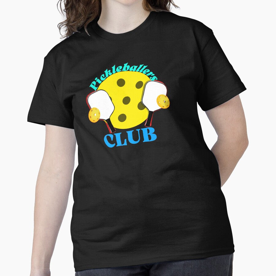 Professional Pickleballers Club Team Sport Graphic T-Shirt Black