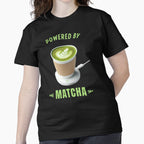 Powered By Matcha Shirt: High Energy Caffeine Aesthetic Classic Tee Black