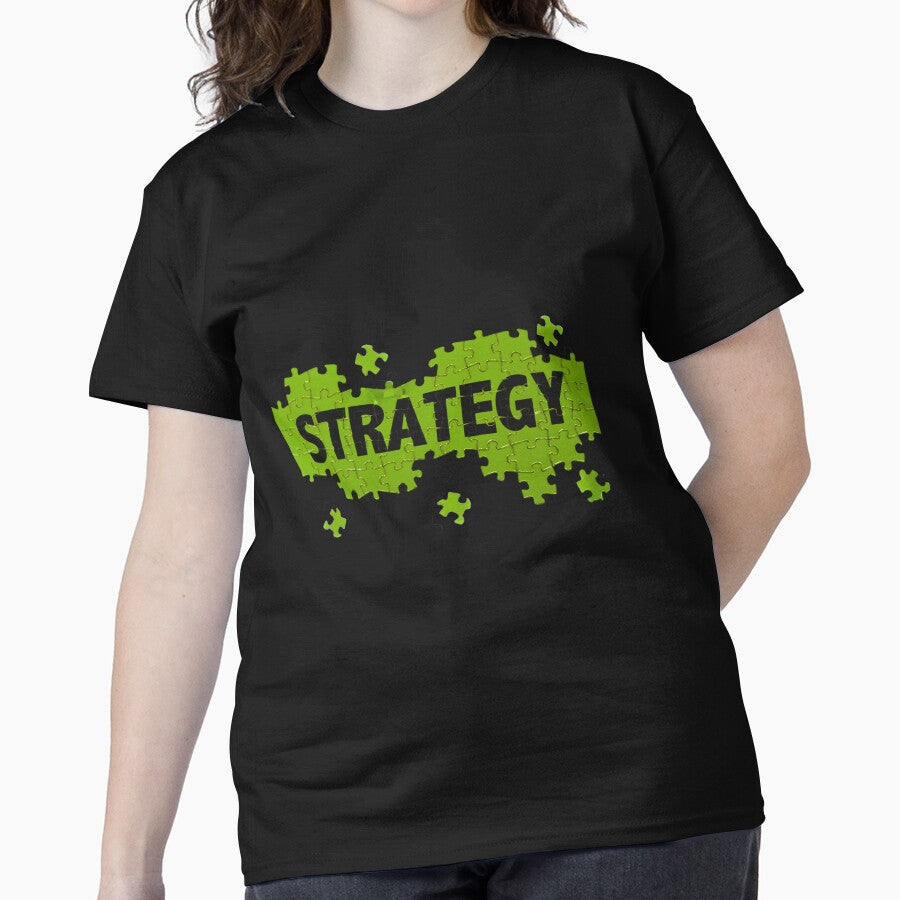 Strategy Puzzle Intellectual Logic Problem Solving Graphic Tee Black