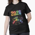 2026 Loading Bar Rainbow New Year Countdown Classic T-Shirt Black