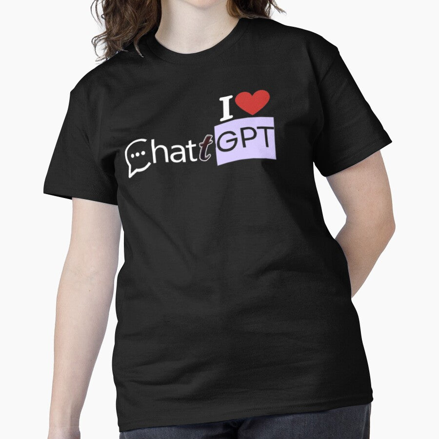 I Love AI Artificial Intelligence Fan Shirt | Tech Future Graphic Tee Black