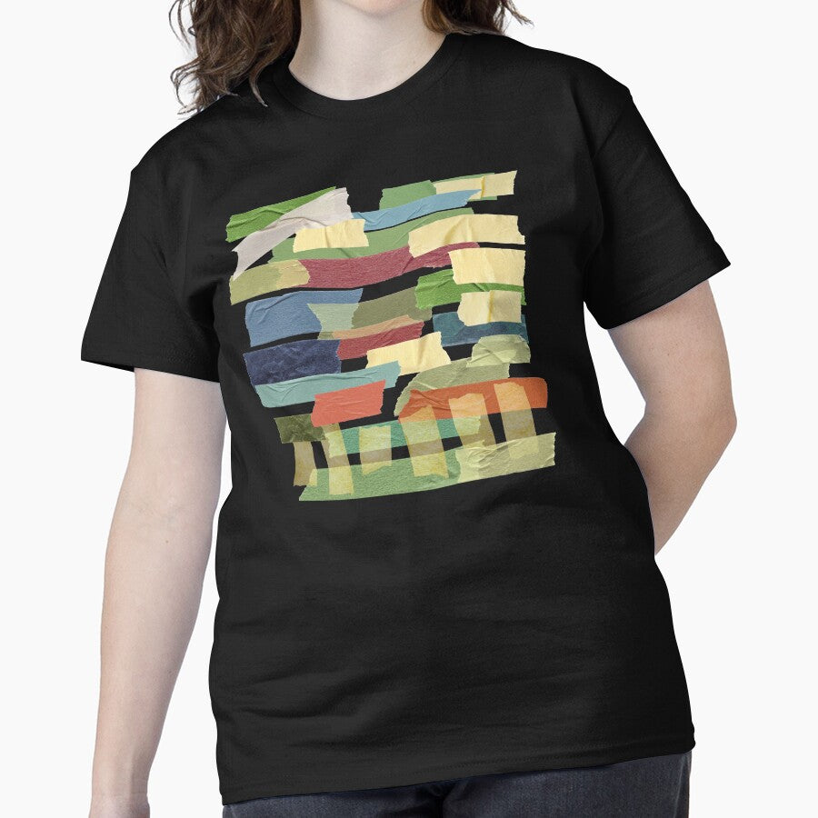 Scrapbook Style Masking Tape Craft Pattern Classic T-Shirt Black