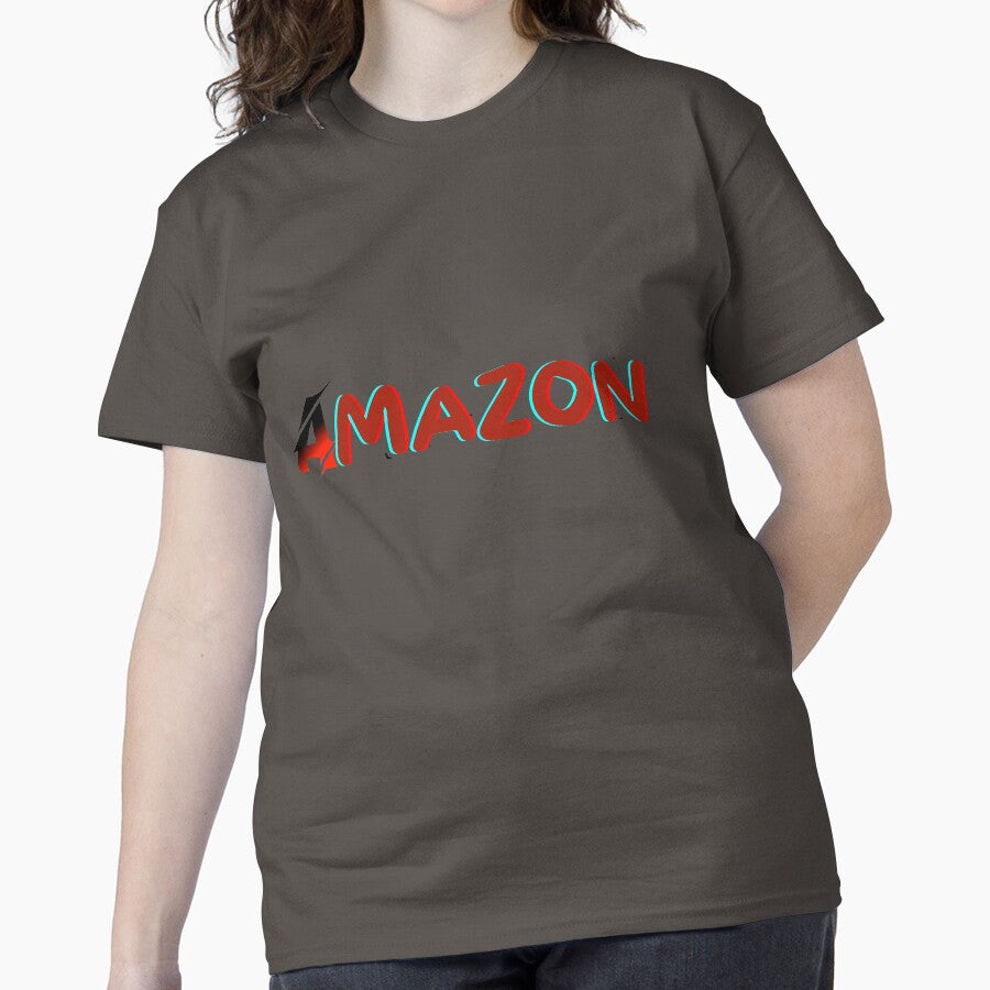 Classic Amazon Logo Tee - Minimalist Corporate Brand Apparel Dark Grey