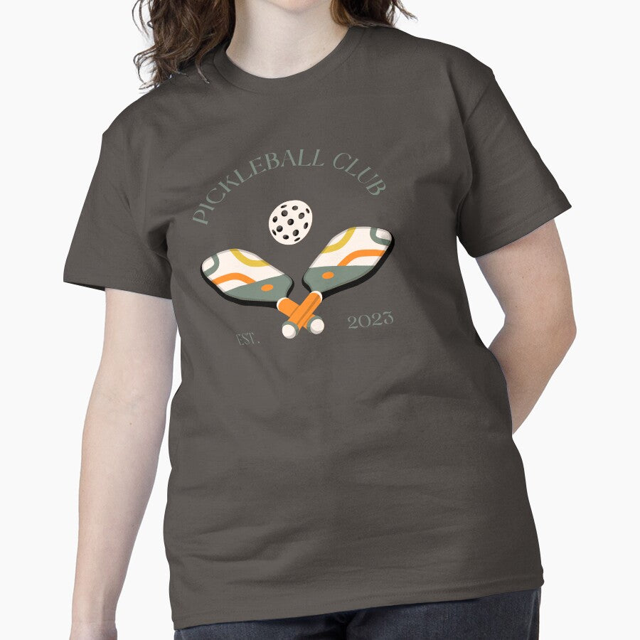 Pickleball Club Player Design Professional Athletic Shirt Dark Grey