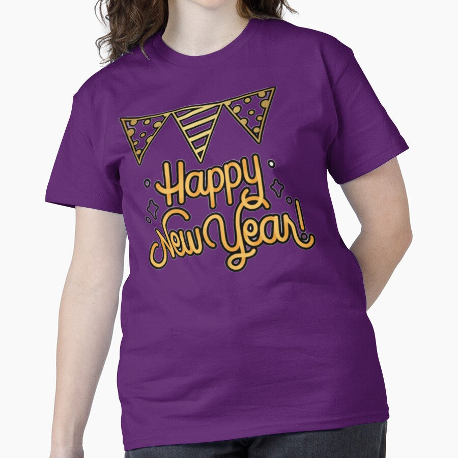 Hello 2026 New Year Tee – Modern Festive Greeting Party Shirt Purple