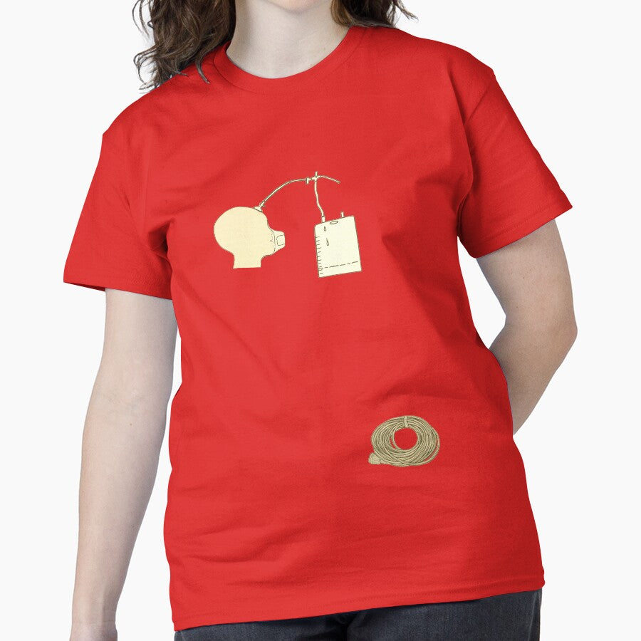 Original Collage Art Creative Mixed Media Classic T-Shirt Red