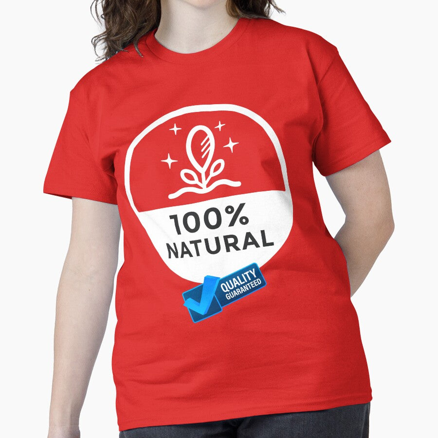 100% Organic Natural Product Gift Sustainable Cotton Shirt Red