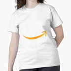AWS Cloud Arrow Sticker Tee - Tech Professional Computing Top White
