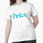 Price Funny Cool Color Art Shirt | Artistic Personalized Name Tee White