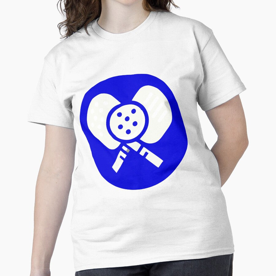 Modern Pickleball Icon Minimalist Sport Enthusiast T-Shirt White