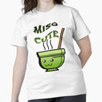 Kawaii Miso Soup Graphic Tee Cute Japanese Food Humor Shirt White