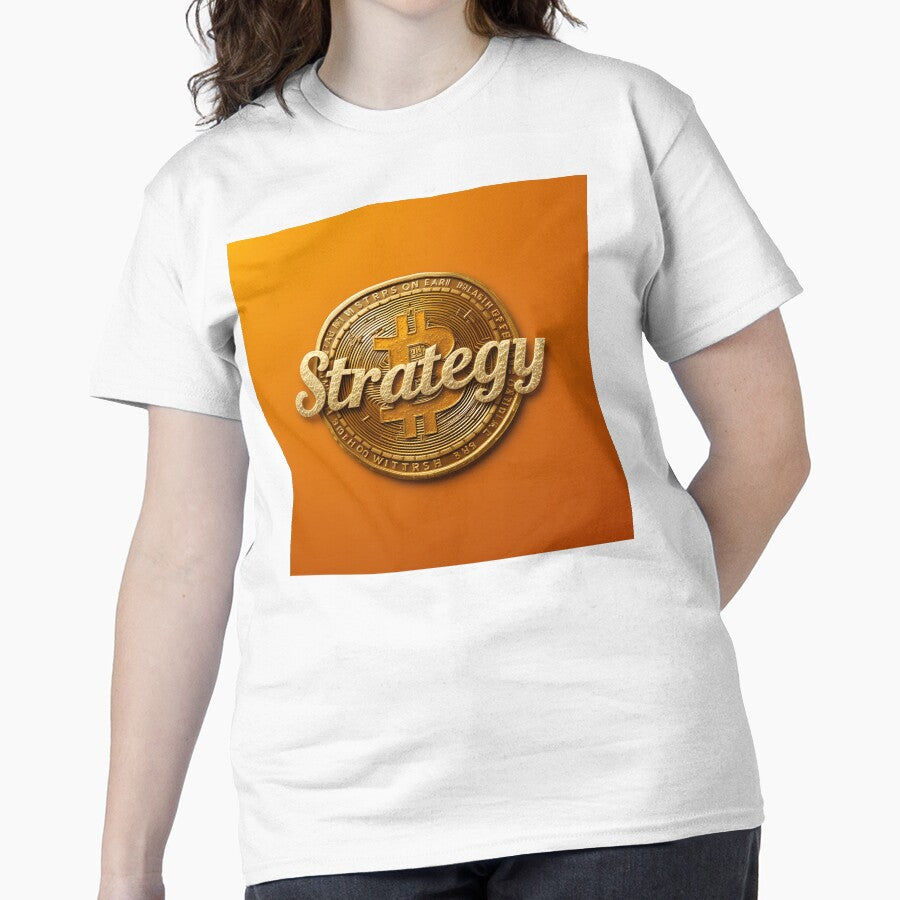 Bitcoin Strategy Cryptocurrency Investing Digital Gold Shirt White