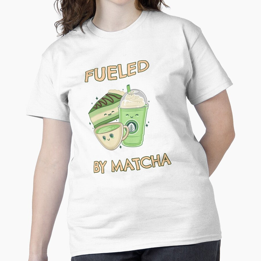 Fueled By Matcha Performance Tee Energy Boost Health Apparel White