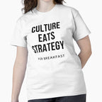 Culture Eats Strategy For Breakfast Management Leadership Tee White