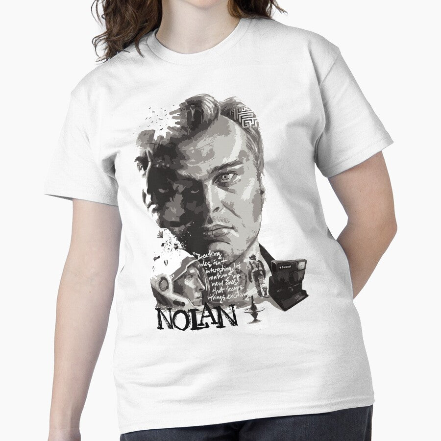 Nolan Classic Name Graphic Tee | Personalized Minimalist Design White