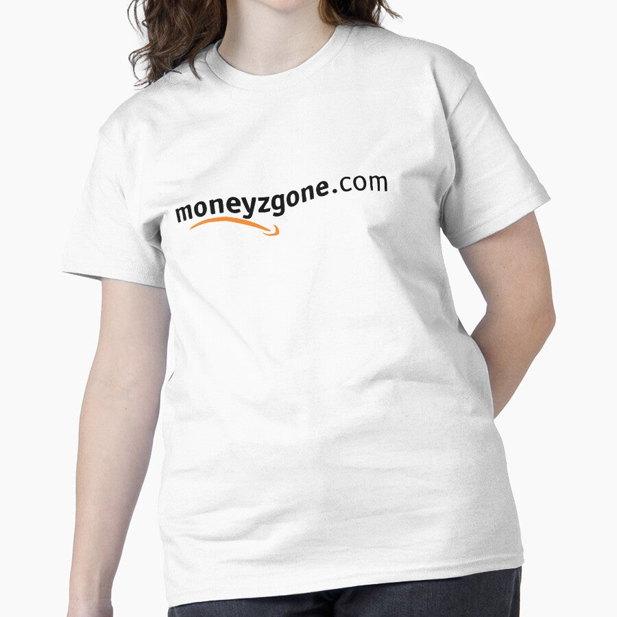 Moneyzgone Amazon Parody Tee - Funny Shopping Budget Shirt White