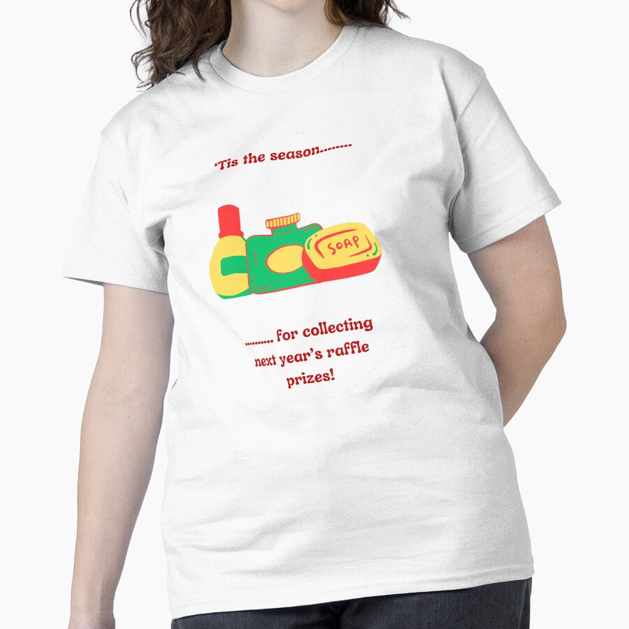 Christmas Raffle Prizes Festive Holiday Spirit Classic T-Shirt White