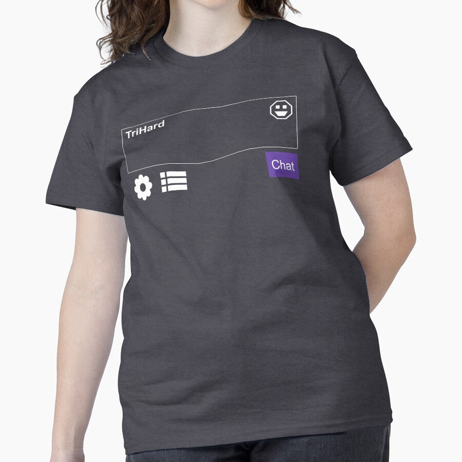 TriHard Chat Emote Gaming Culture Classic T-Shirt Denim Heather