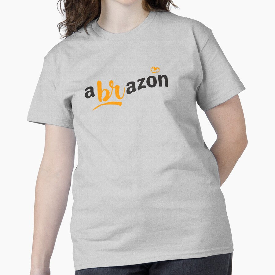 Hug Logo Graphic Tee - Friendly Compassionate Design Shirt Heather Grey