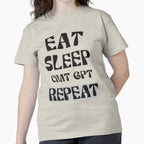 Eat Sleep ChatGPT Repeat AI GPT-4 Fun Classic Tech Graphic Shirt Creme