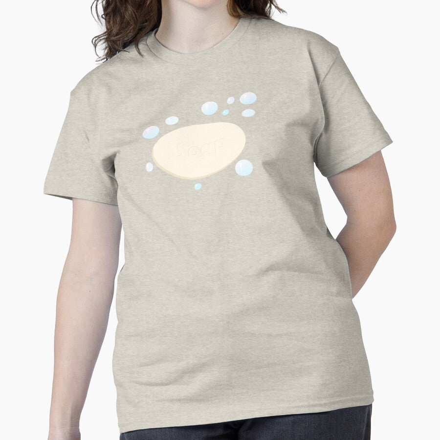 Soapy Bubbles Bath Time Freshness Graphic Classic T-Shirt Creme