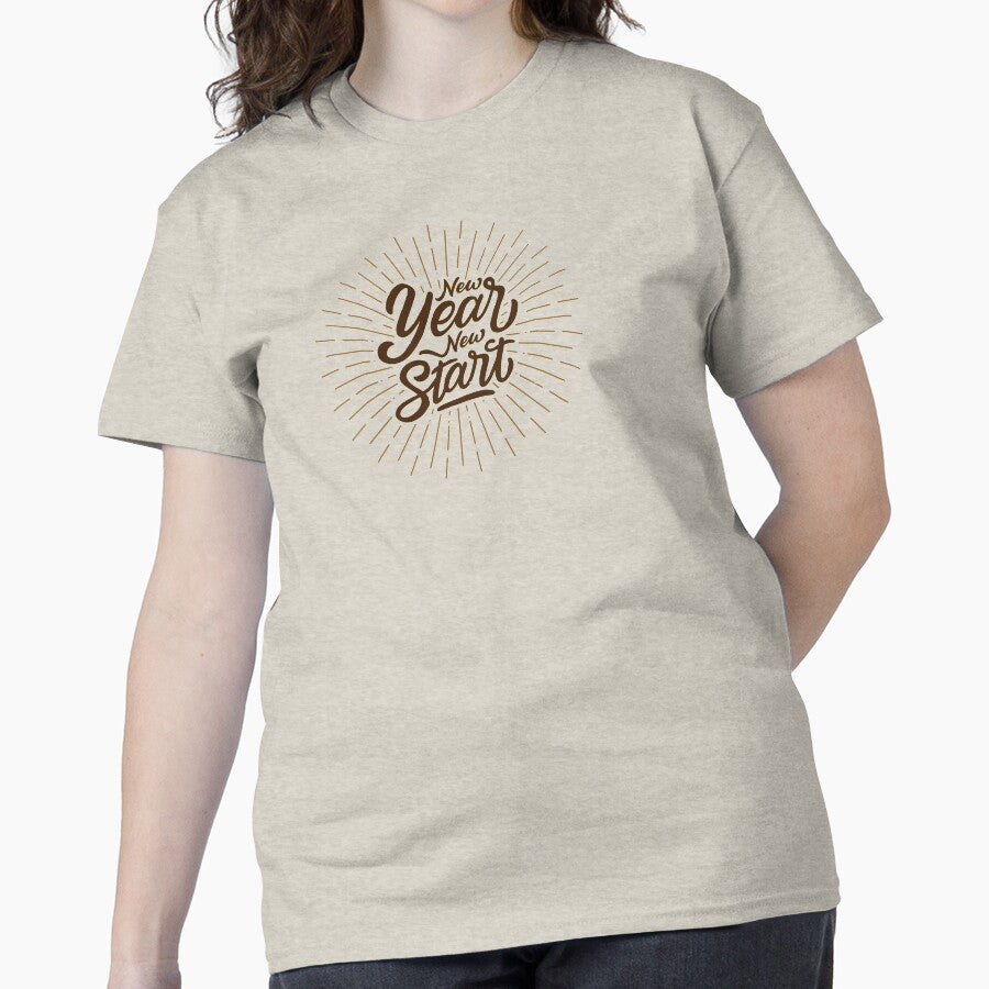 New Start New Year Shirt – Inspirational Beginning Season Tee Creme