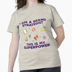 Brand Strategist Superpower Funny Job Humor Superhero Shirt Creme