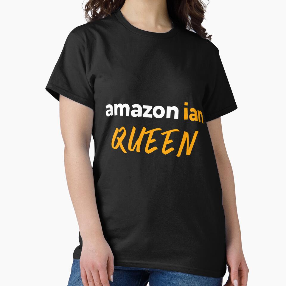 Amazonian Queen Graphic Tee - Empowering Gift for Strong Women Black