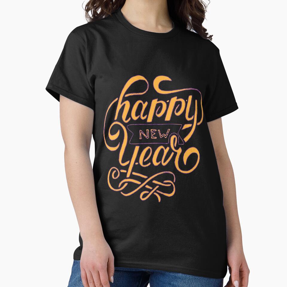 New Year's Party Graphic Tee – Bold Festive Statement Shirt Black