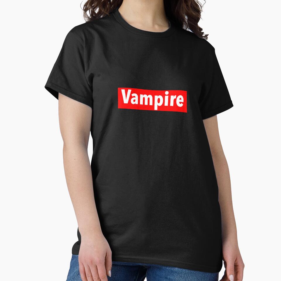 Vampire Lazy Halloween Costume Easy Fancy Dress Classic T-Shirt Black