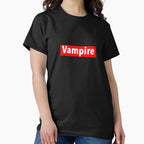 Vampire Lazy Halloween Costume Easy Fancy Dress Classic T-Shirt Black