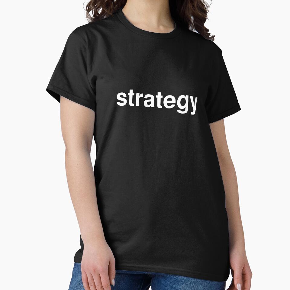 Strategic Mindset Minimalist Professional Business Logic Shirt Black