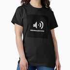 Volume Up Music Control Minimalist Quote Classic T-Shirt Black