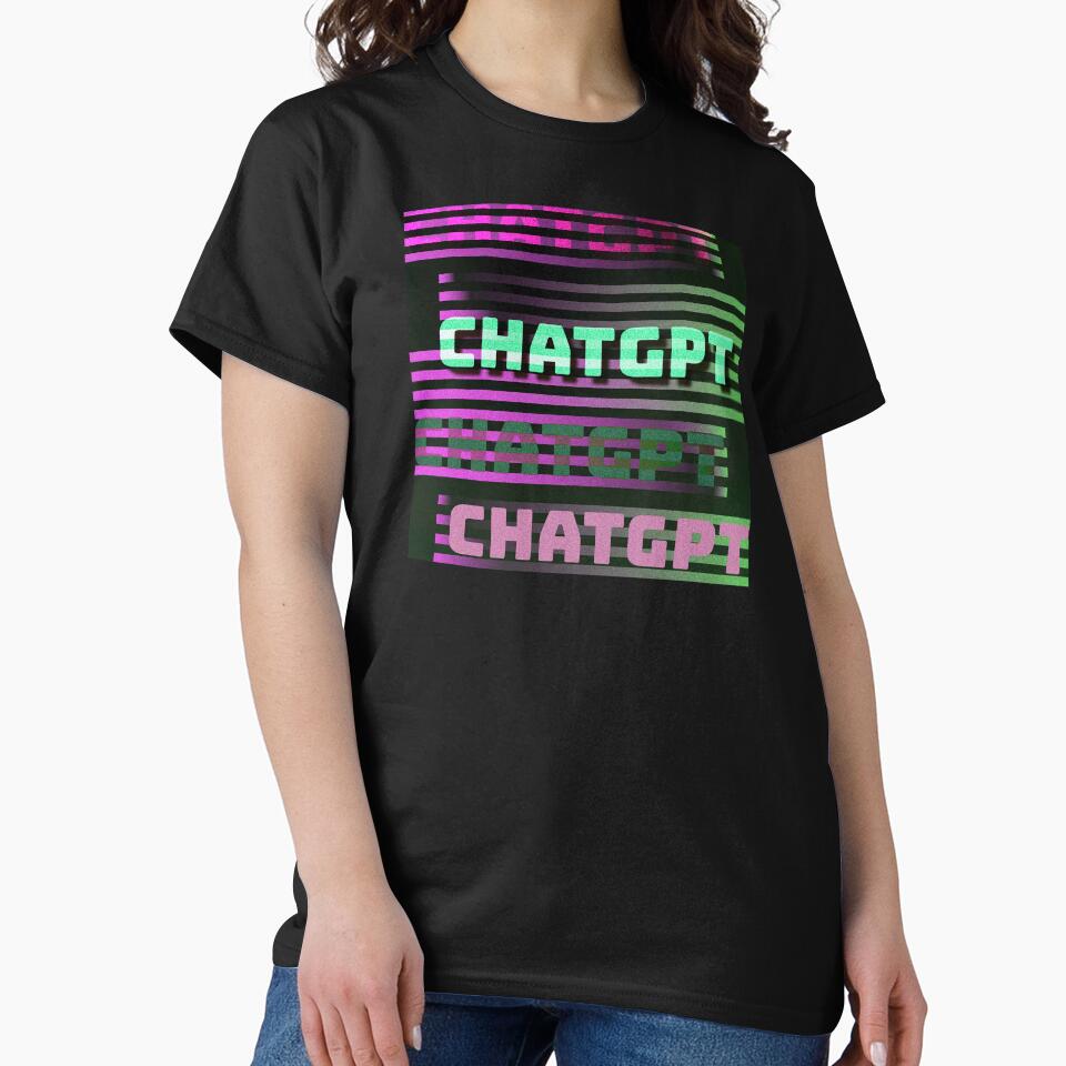 ChatGPT Repeat Logo Tee - Modern Software Developer Apparel Black