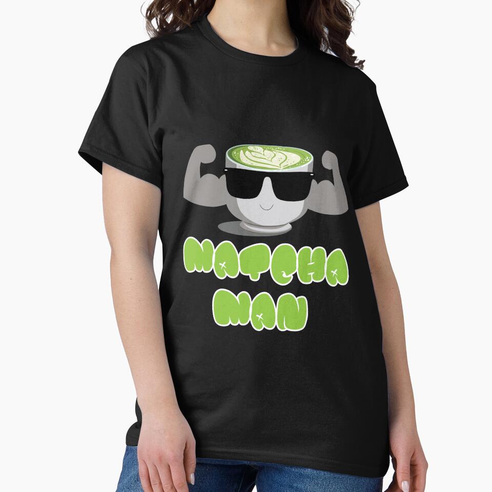 Matcha Man Funny Gift Tee Green Tea Lover Humorous Apparel Black