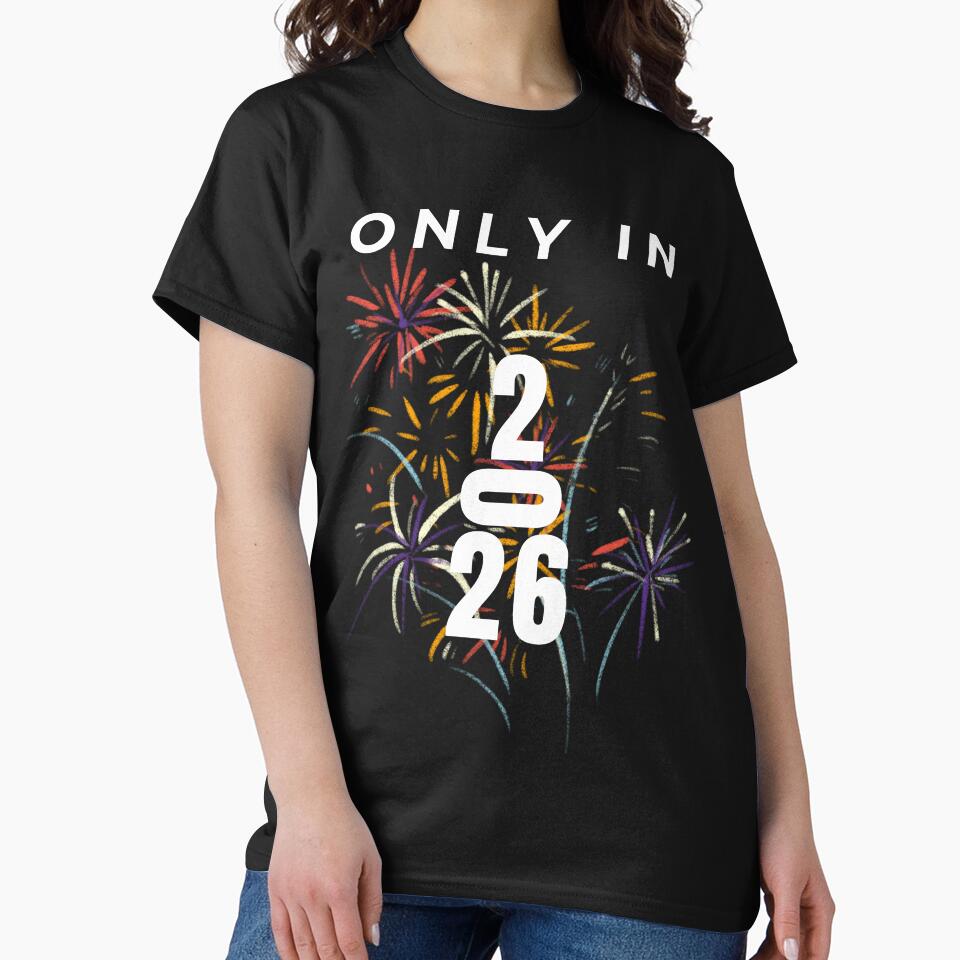 Only in 2026 Exclusive Tee – Unique New Year Commemorative Top Black