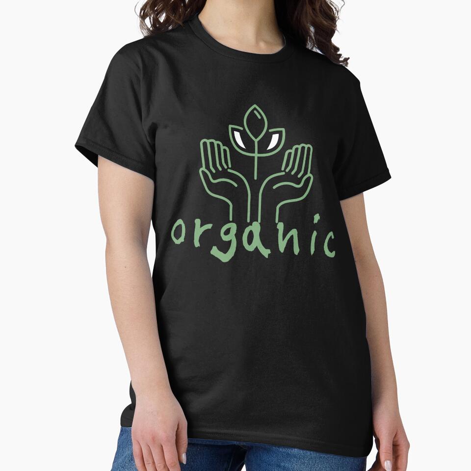 Pure Organic Lifestyle Graphic Tee Sustainable Fashion Top Black